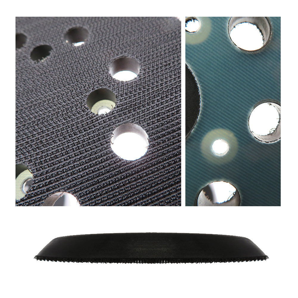 5-Inch 8-Hole 4-Eye Electric Polishing Disc Pu Hook and Loop Tray Self-Adhesive Flocking Sandpaper Suction Cup Sanding Machine Base