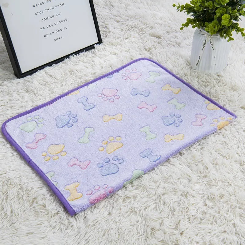 Cross-border pet blanket mat cat and dog flannel blanket autumn and winter warm blanket pet sleeping mat wholesale Kasa & Pet