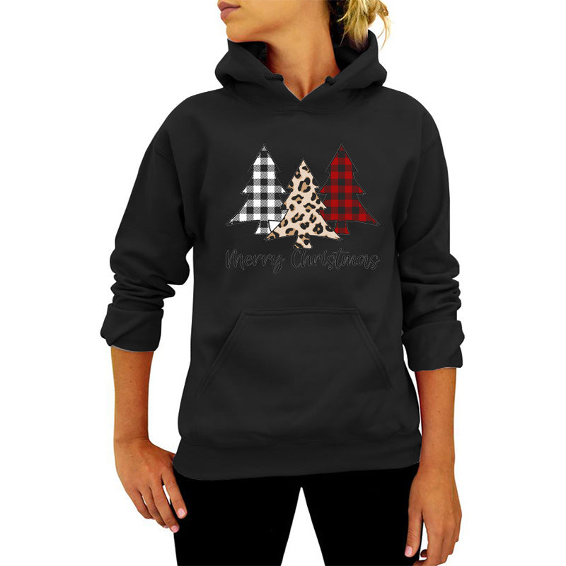 Christmas Merry christmas Christmas Tree Print Long Sleeve Sweat Loose Casual AliExpress