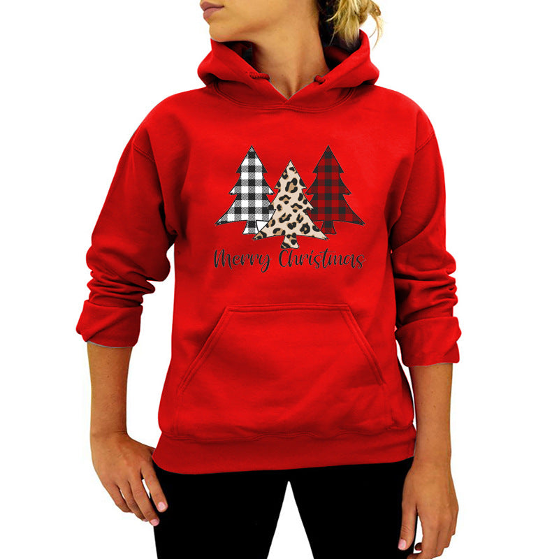 Christmas Merry christmas Christmas Tree Print Long Sleeve Sweat Loose Casual AliExpress