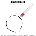 Halloween headband cross-border special plastic simulation head cutting knife head buckle cosplay props needle head band