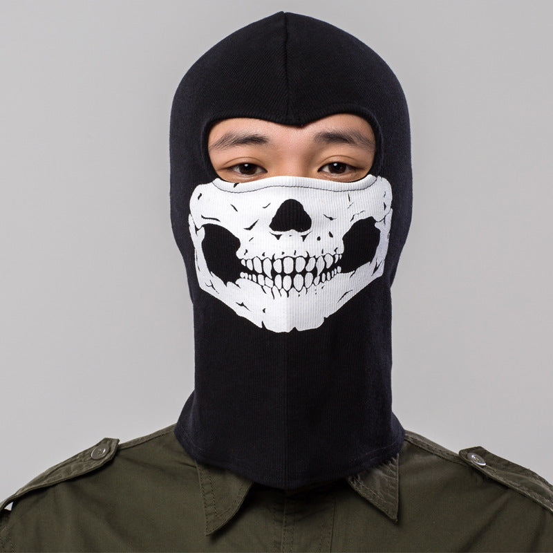 Cross-border manufacturers Halloween cs headgear call of duty personality ghost headgear windproof warm riding headgear mask