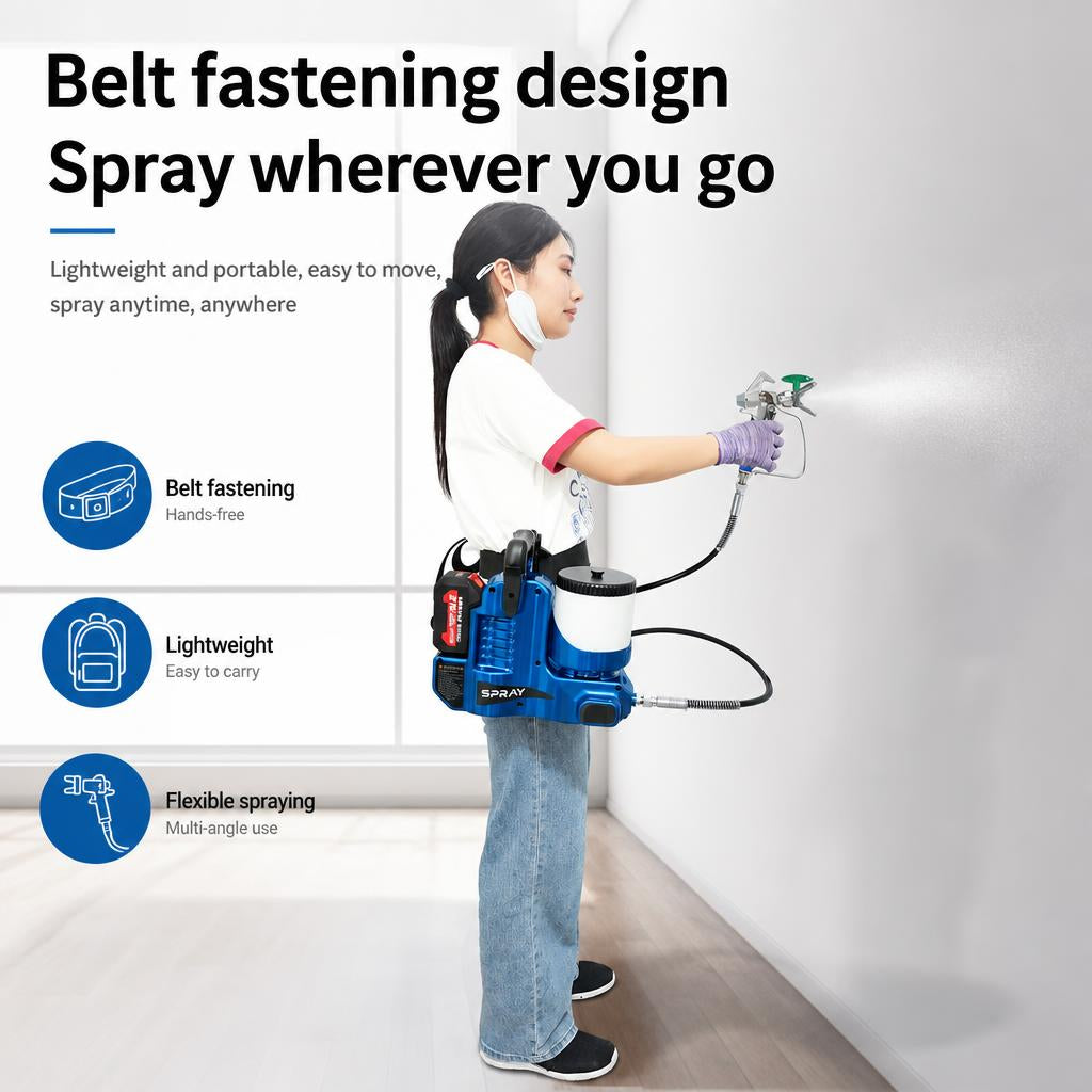 Máquina de Pintura com 6 Velocidades Ajustáveis para Pulverizador de Tinta Sem Ar Makita, para Tintas de Parede e Vernizes, 18-21V BateJQ, Pulverizador de Mochila Pequeno de Alta Pressão
