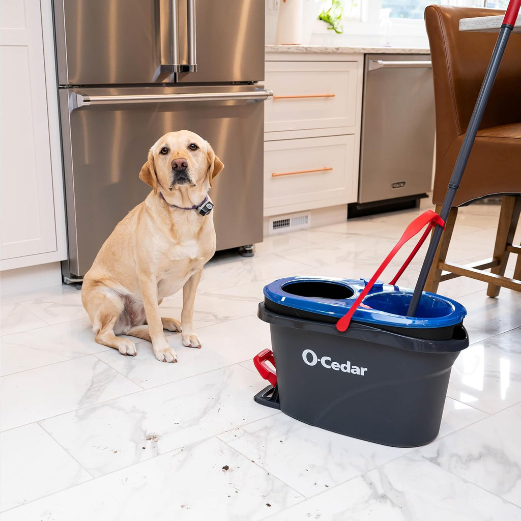 O-Cedar RinseClean Spin Mop & Bucket System | Clean with Clean Water | Removes 99% of Bacteria