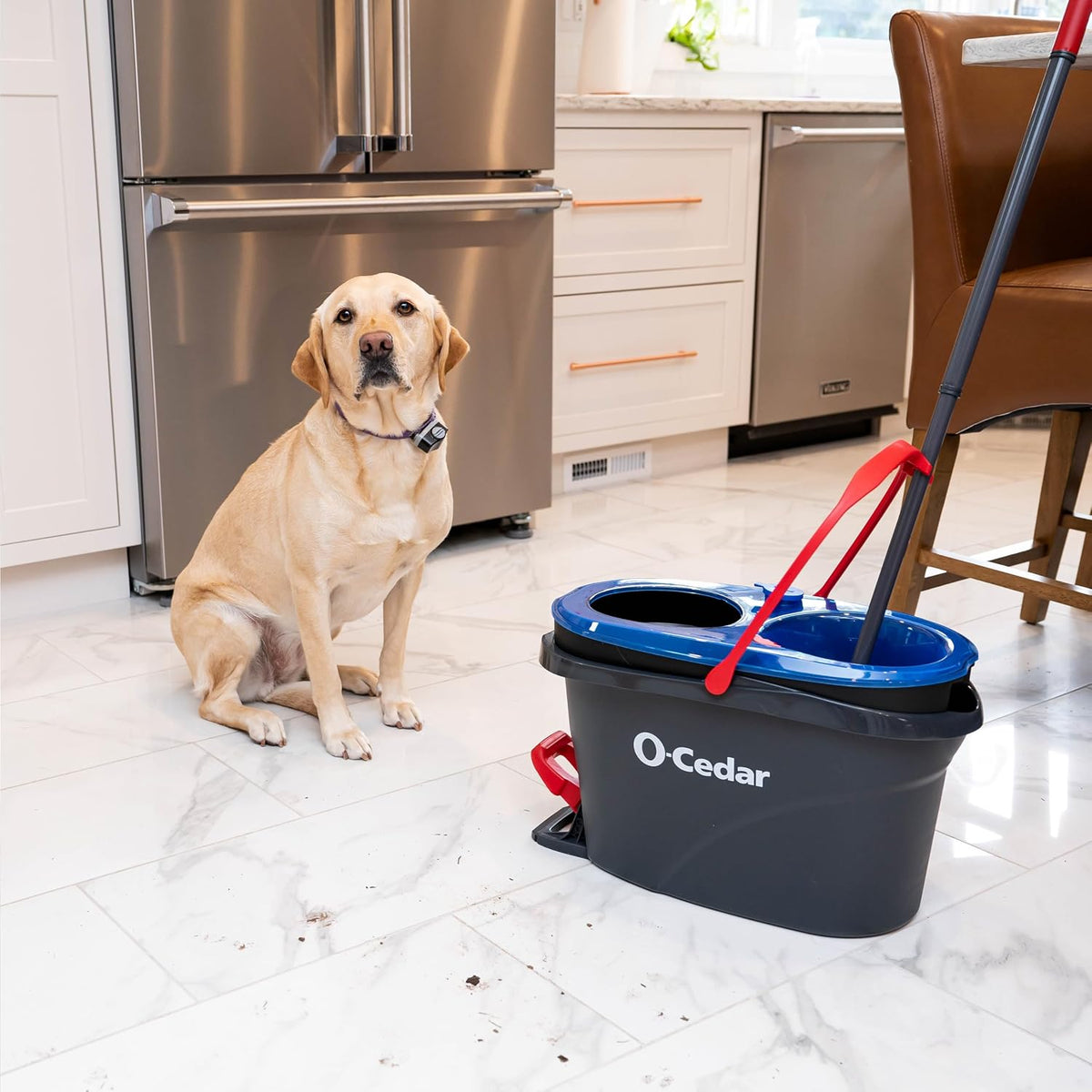 O-Cedar RinseClean Spin Mop & Bucket System | Clean with Clean Water | Removes 99% of Bacteria