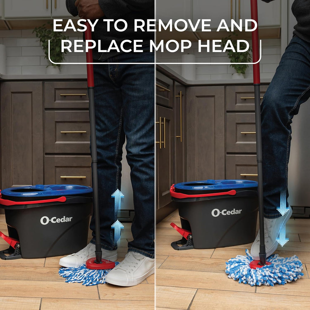 O-Cedar RinseClean Spin Mop & Bucket System | Clean with Clean Water | Removes 99% of Bacteria