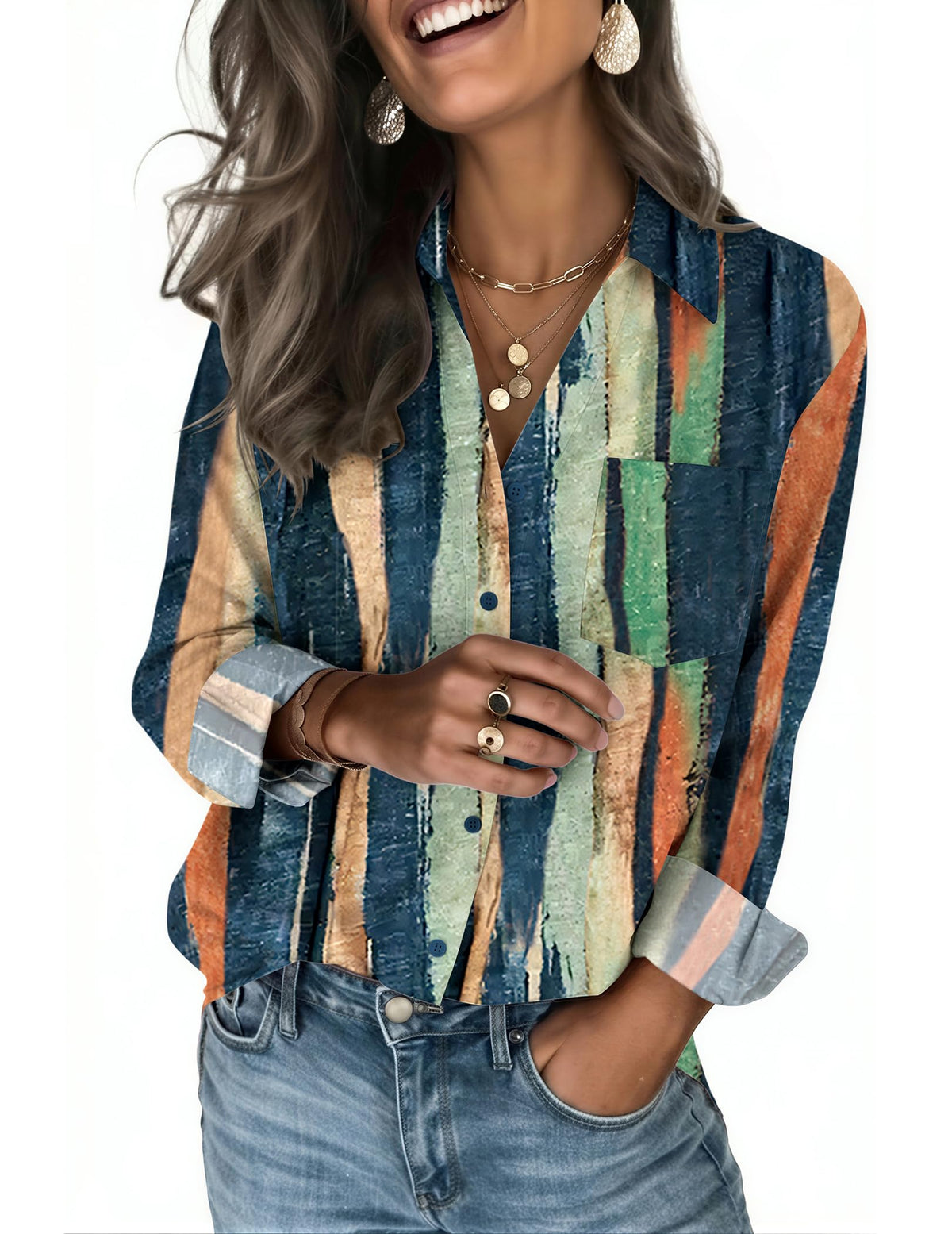 Zeagoo Women's Blouses Long Sleeve Dressy Casual Button-Down Shirts