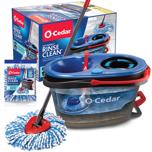 O-Cedar RinseClean Spin Mop & Bucket System | Clean with Clean Water | Removes 99% of Bacteria