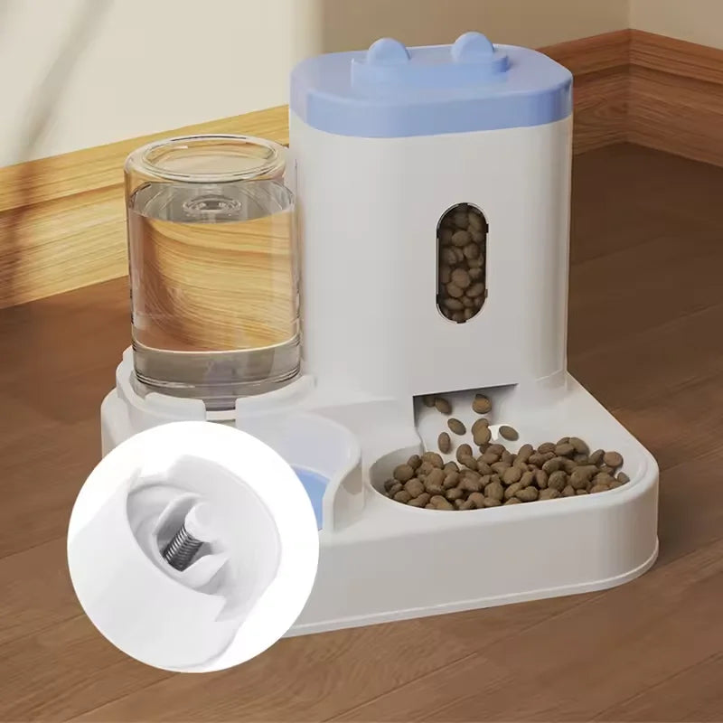 Comedouro de Grande Capacidade para Animais de Estimação com Dispensador Automático de Água Integrado, Tigela para Gatos, Tigela para Cães, Suprimentos para Animais de Estimação