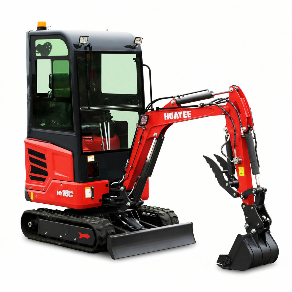 Mini Escavadeira de Nível Profissional — Equipada com Cabine Deluxe e Motor Diesel Kubota. Envio dos EUA. Personalizável. - Kasa & Pet