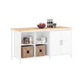 SoBuy KNL09-WN Ilha de cozinha autônoma guarda-roupa Highborad cômoda aparador mesa de bar buffet BHT aproximadamente 170x89x60cm