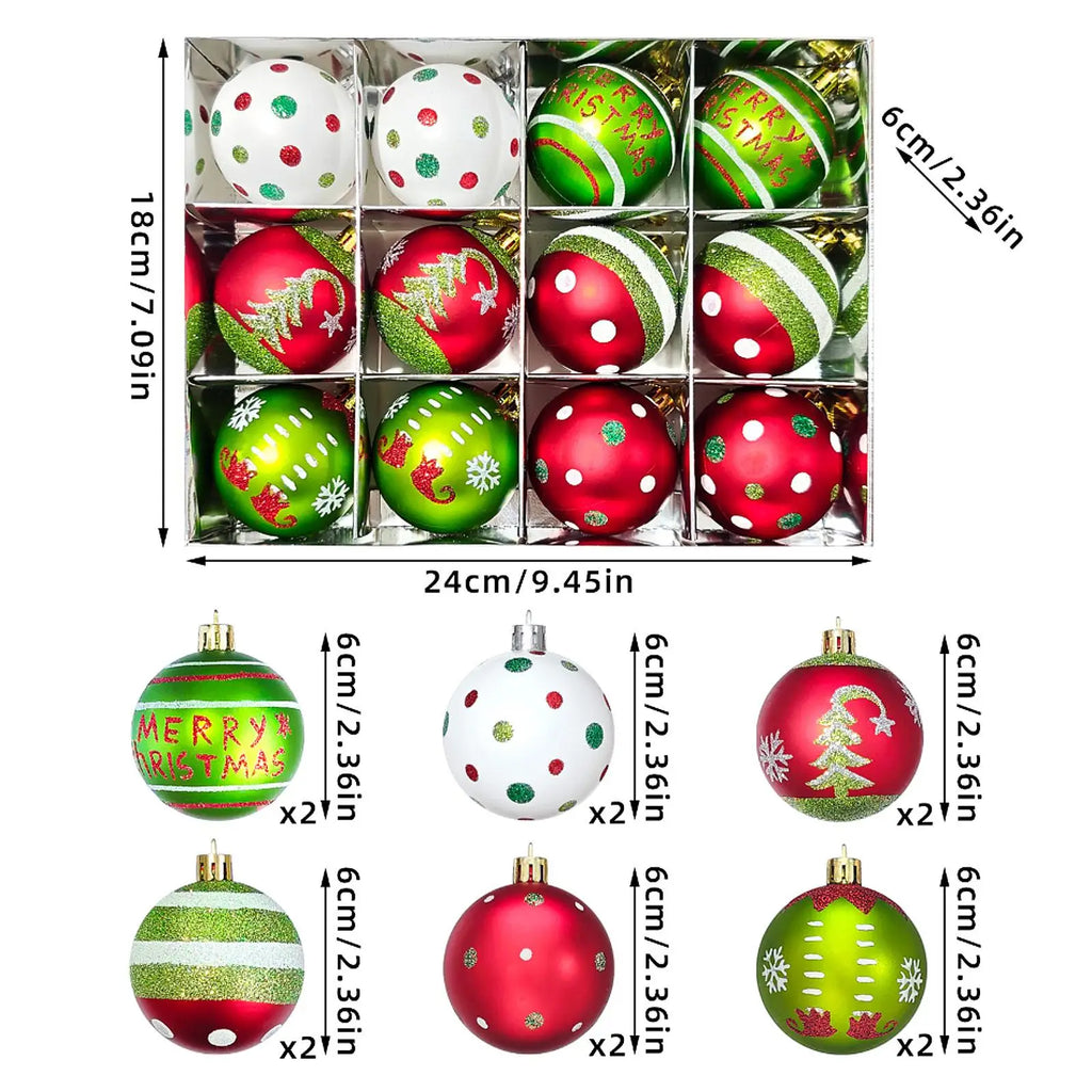 Bolas de natal ornamento conjunto árvore de natal pendurado pingente 2024 decoração de natal para casa presente de ano novo decorações navidad