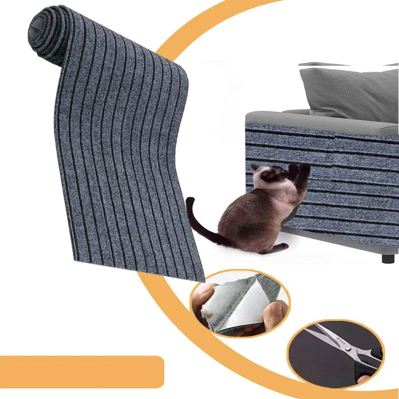 Gato coçar esteira acessórios para gatos tapete de canto parede 40x3m diy auto-adesivo protetor de móveis suprimentos produtos para animais de estimação