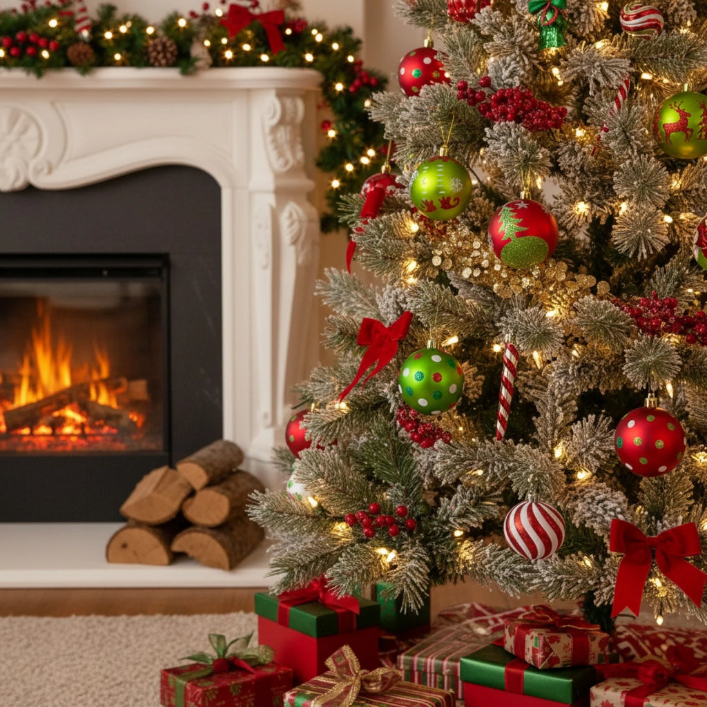 Bolas de natal ornamento conjunto árvore de natal pendurado pingente 2024 decoração de natal para casa presente de ano novo decorações navidad