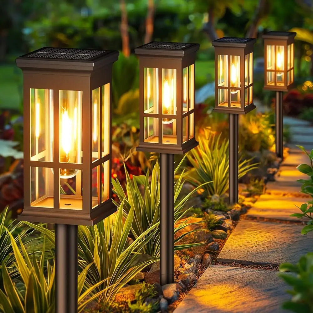 Luz Solar para Caminho, Lâmpada Solar Externa à Prova d'Água, Iluminação de Paisagismo para Jardim, Quintal, Pátio, Caminho, Entrada de Veículos, Decoração para Camping