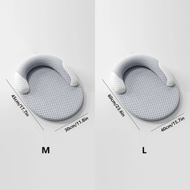 Cama Refrescante para Gatos – Tapete Redondo Respirável e Lavável para Animais de Estimação com Suporte para o Pescoço, Cama de Verão Projetada para Climas Quentes