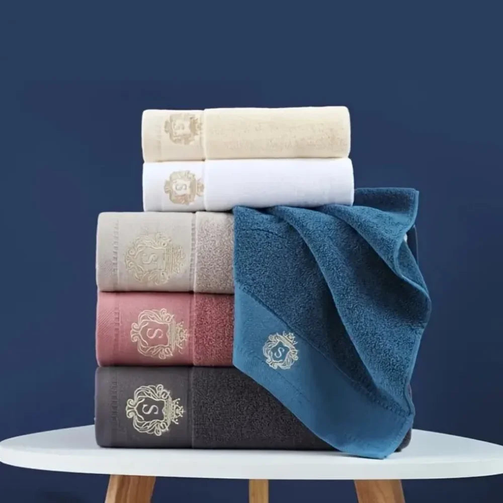Toalhas de Banho de Algodão para o Banheiro - Dois Tamanhos, Adequadas para Uso no Rosto e Corpo. Altamente Absorvente. Toalhas de Banho Esportivas Absorventes.