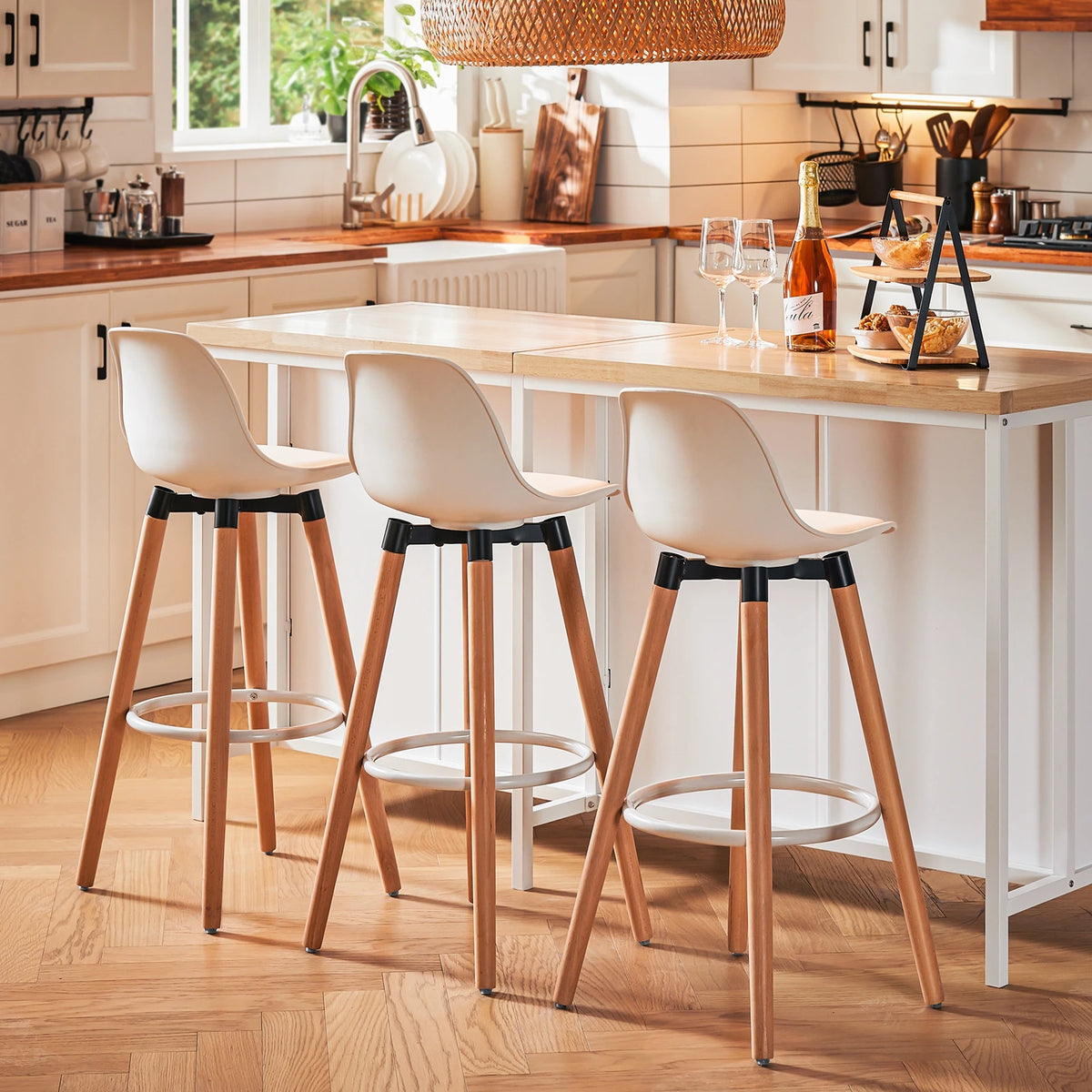 SoBuy KNL09-WN Ilha de cozinha autônoma guarda-roupa Highborad cômoda aparador mesa de bar buffet BHT aproximadamente 170x89x60cm