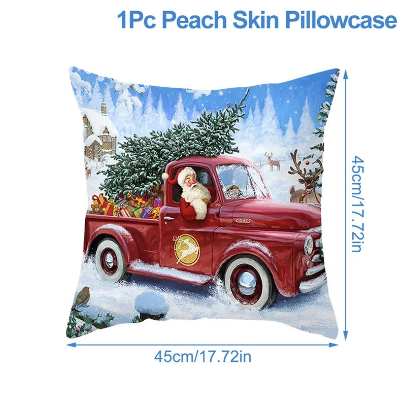 Capa de almofada de natal decorações de natal para casa 2025 feliz natal ornamento fronha natal navidad ano novo 2026 presentes