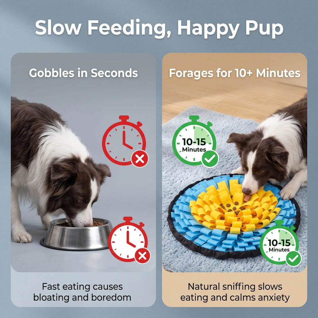 Tapete de busca para cães, jogo interativo para combater o tédio, estimula as habilidades naturais de busca de alimento em gatos e cães, ideal para uso em viagens.