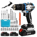3 em 1, 4000rpm, 520N. Furadeira de Impacto Elétrica M Torque com Mandril de 10mm, Broca Plana, Martelo e Parafusadeira Elétrica Compatível com Bateria Makita