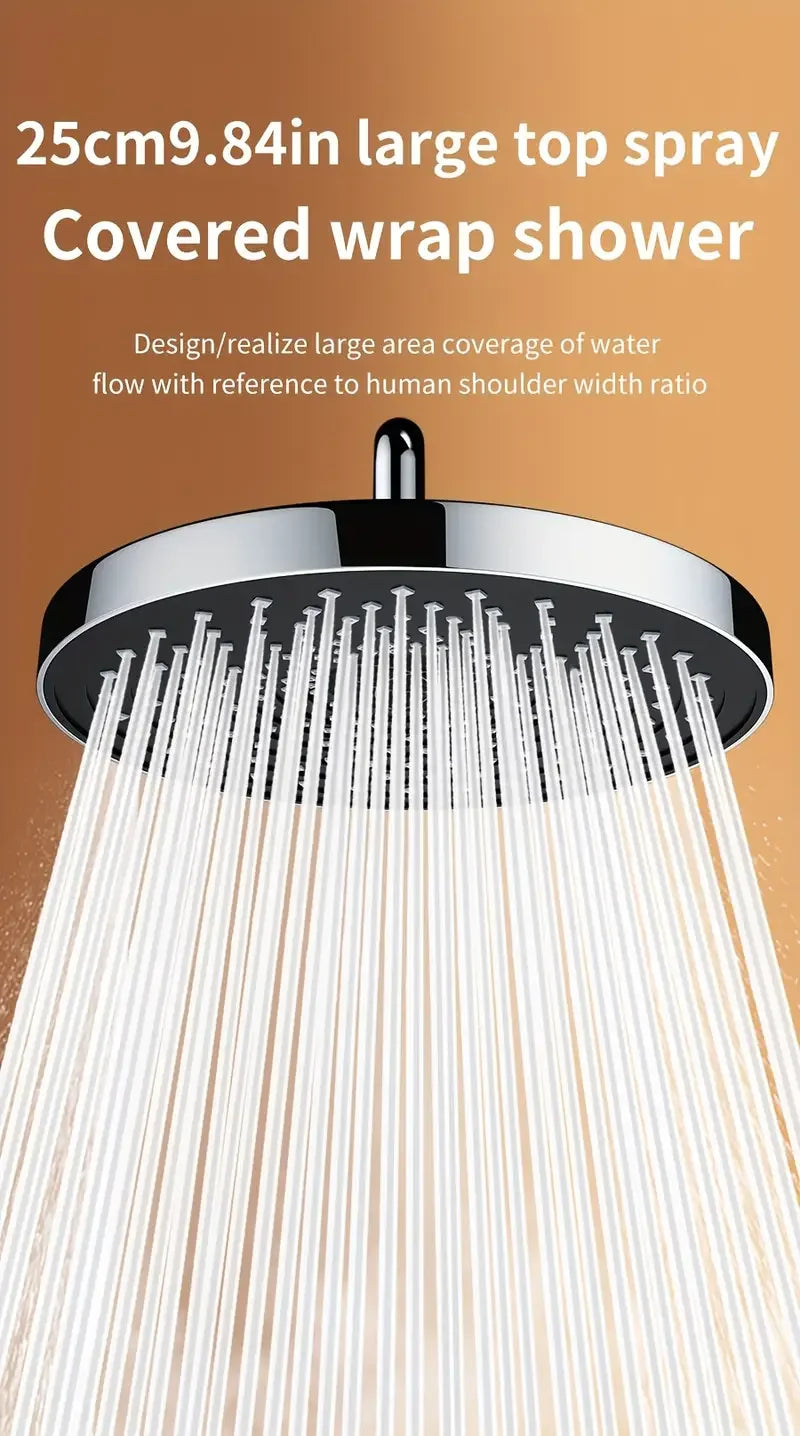 Grande fluxo chuvas cabeça de chuveiro 25cm pulverizador superior alta pressão cabeça chuveiro poupança água torneira do chuveiro acessórios do banheiro