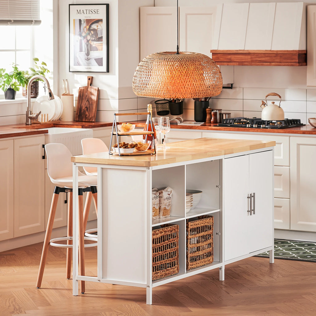 SoBuy KNL09-WN Ilha de cozinha autônoma guarda-roupa Highborad cômoda aparador mesa de bar buffet BHT aproximadamente 170x89x60cm
