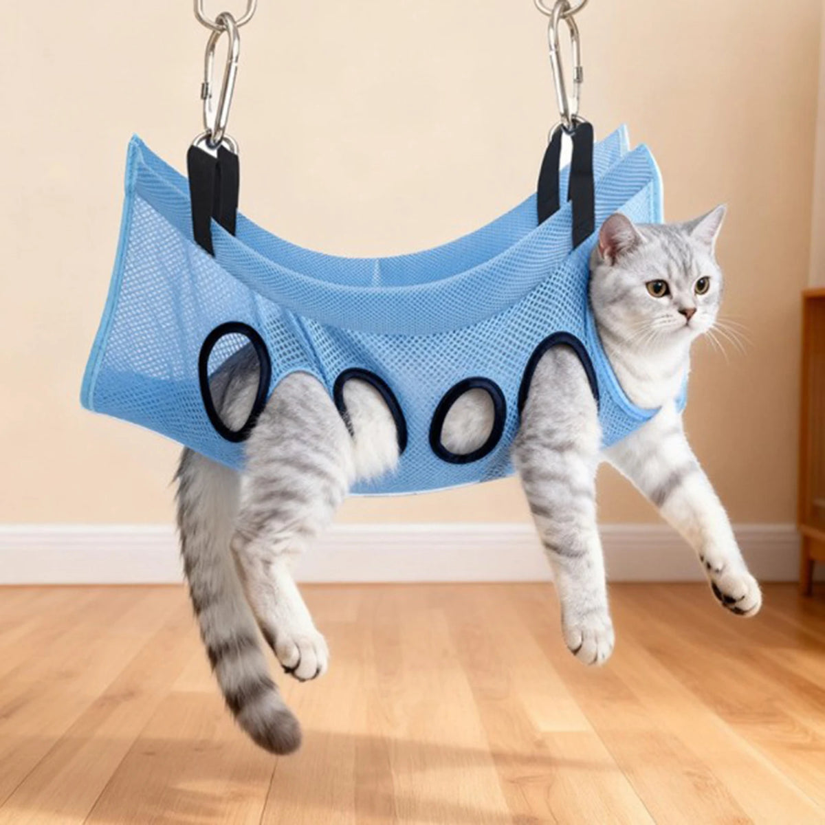 Rede de Tosa para Animais de Estimação Dobrável, Mesa de Tosa para Cães, Arnês de Suspensão Auxiliar, Estrutura de Cama para Banho de Gatos
