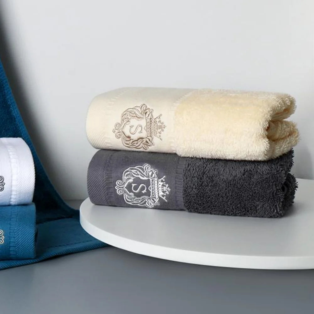 Toalhas de Banho de Algodão para o Banheiro - Dois Tamanhos, Adequadas para Uso no Rosto e Corpo. Altamente Absorvente. Toalhas de Banho Esportivas Absorventes.