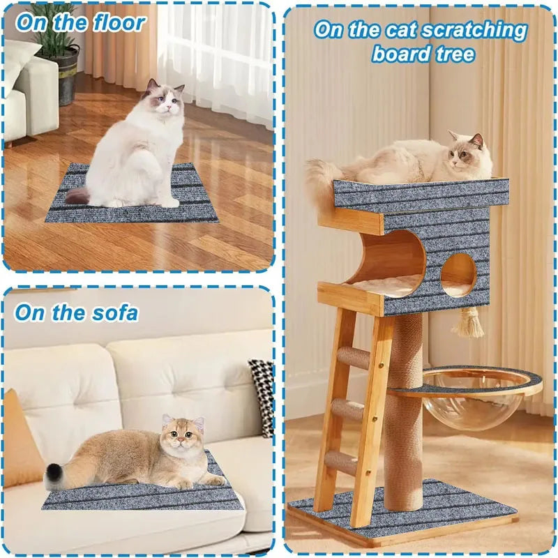 Gato coçar esteira acessórios para gatos tapete de canto parede 40x3m diy auto-adesivo protetor de móveis suprimentos produtos para animais de estimação