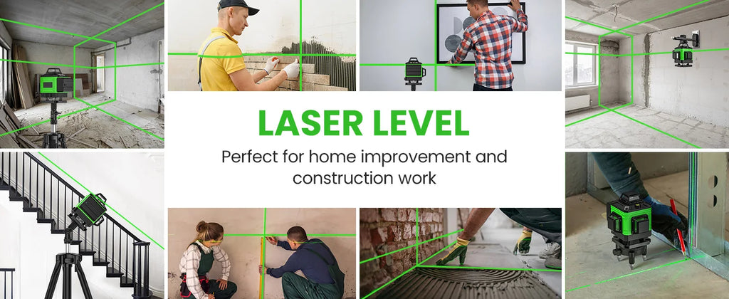 Nível Laser 4D 16 Linhas 4 x 360 °   Ferramenta de nivelamento de função de autonivelamento de nível a laser com tripé ajustável de altura de 1 m