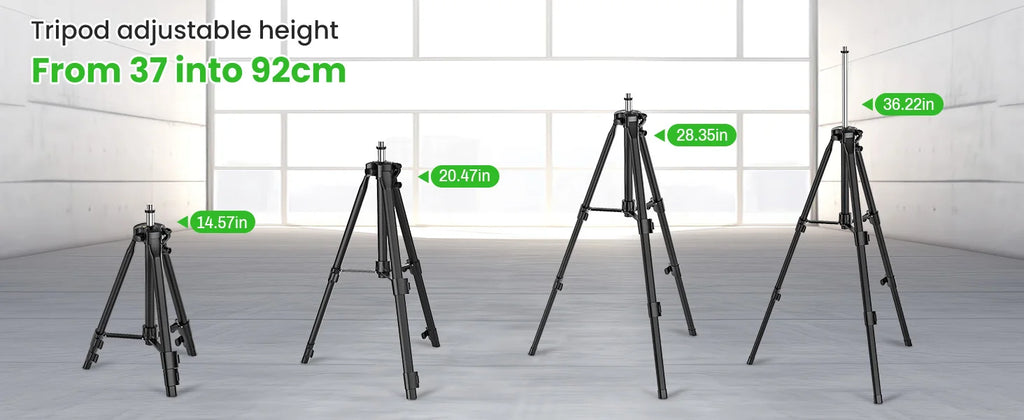 Nível Laser 4D 16 Linhas 4 x 360 °   Ferramenta de nivelamento de função de autonivelamento de nível a laser com tripé ajustável de altura de 1 m
