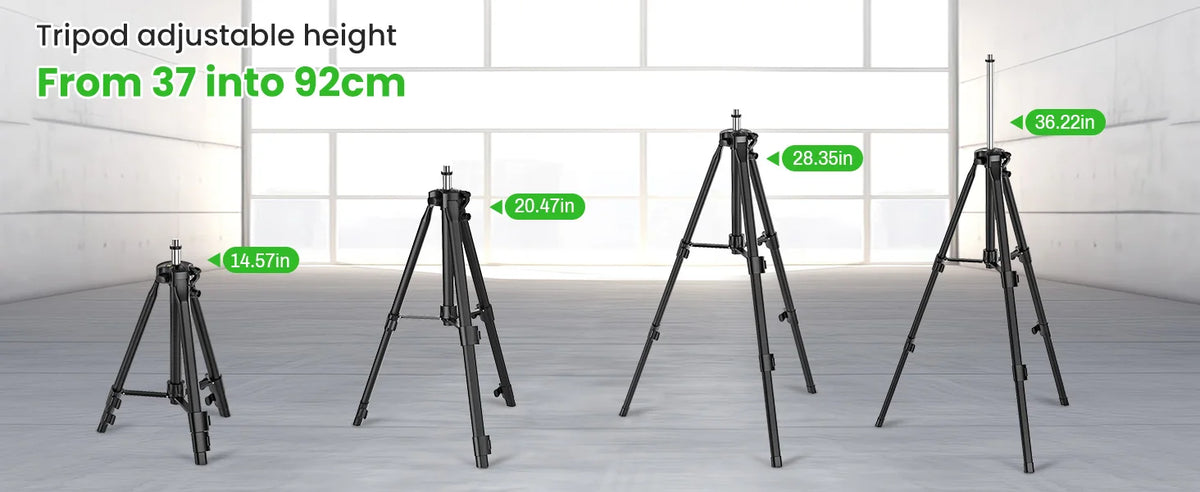 Nível Laser 4D 16 Linhas 4 x 360 °   Ferramenta de nivelamento de função de autonivelamento de nível a laser com tripé ajustável de altura de 1 m