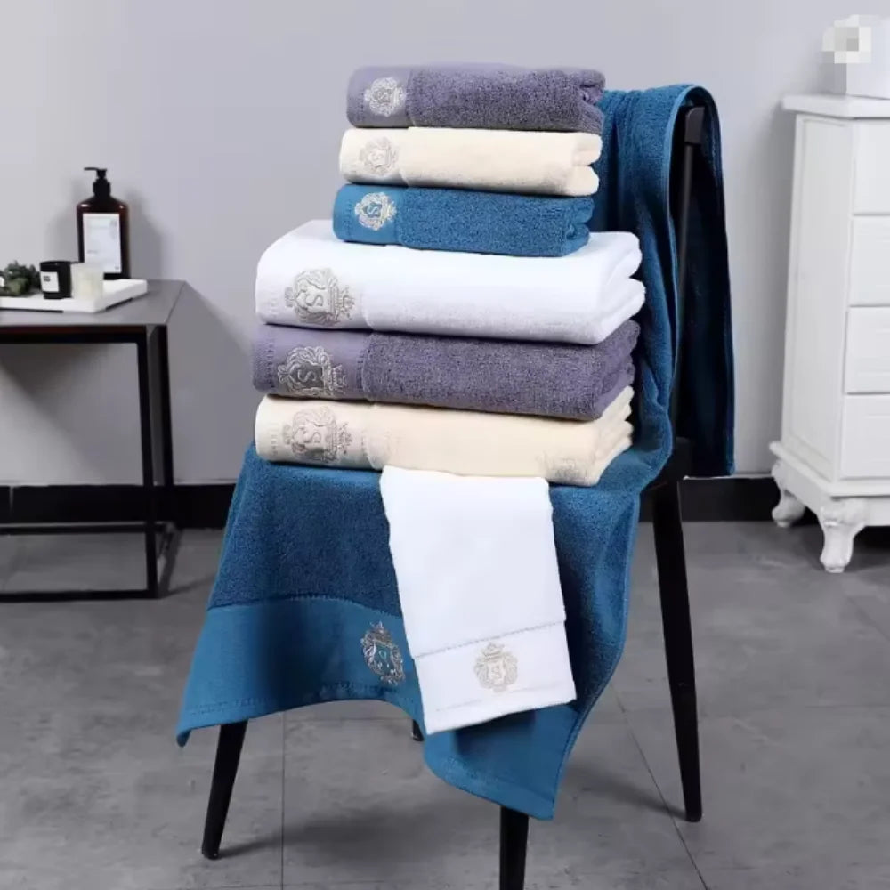 Toalhas de Banho de Algodão para o Banheiro - Dois Tamanhos, Adequadas para Uso no Rosto e Corpo. Altamente Absorvente. Toalhas de Banho Esportivas Absorventes.