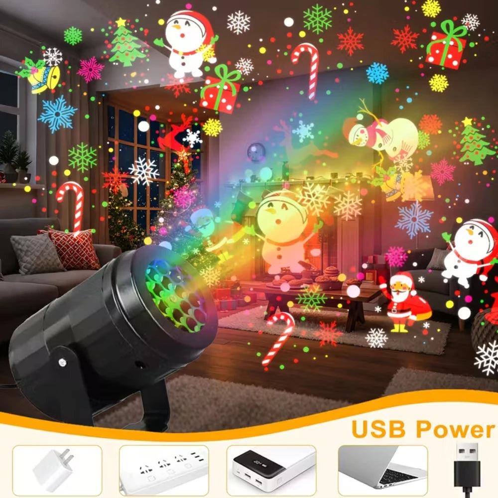 Luz do projetor de natal 16 padrão projeção led palco lâmpada fadas projeção do feriado luzes da noite para casa decoração festa natal