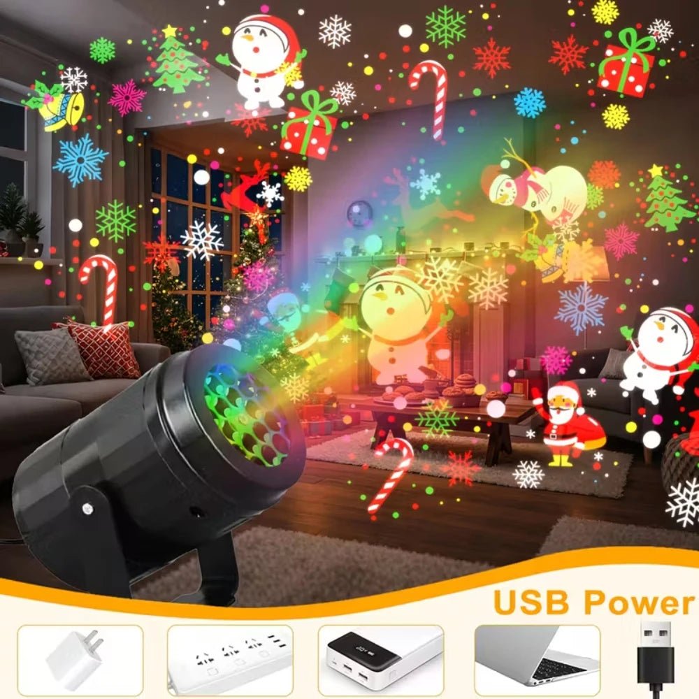 Luz do projetor de natal 16 padrão projeção led palco lâmpada fadas projeção do feriado luzes da noite para casa decoração festa natal