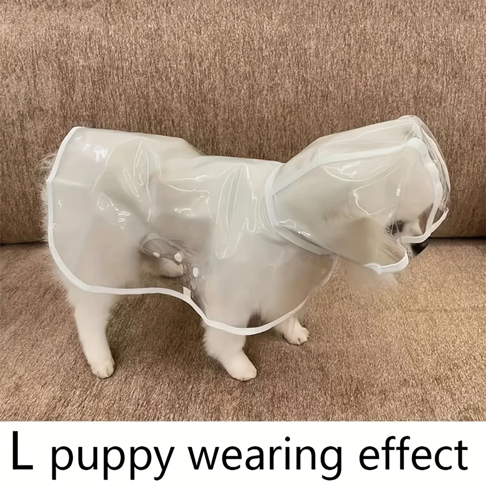 Capa de Chuva Transparente e Impermeável para Cães Pequenos e Médios, Ideal para Passeios em Dias Chuvosos com Cães como Teddy e Bichon Frise
