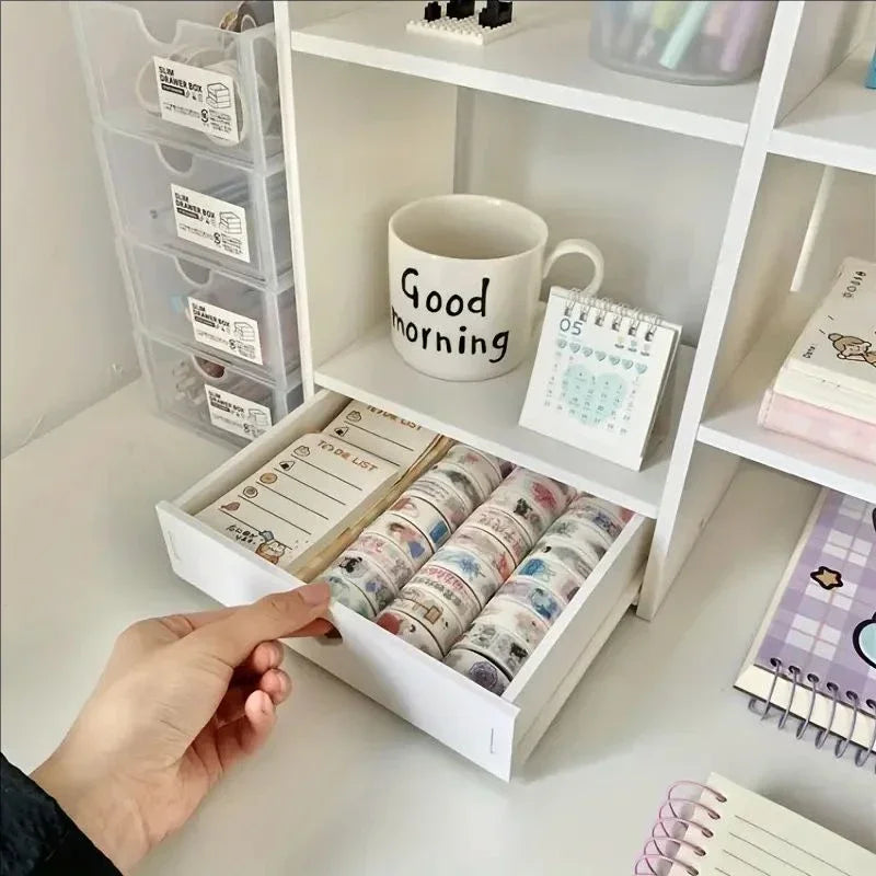 Organizador de papelaria de dupla camada, acessórios de mesa de escritório, organizador de armazenamento, material escolar, prateleira de armazenamento