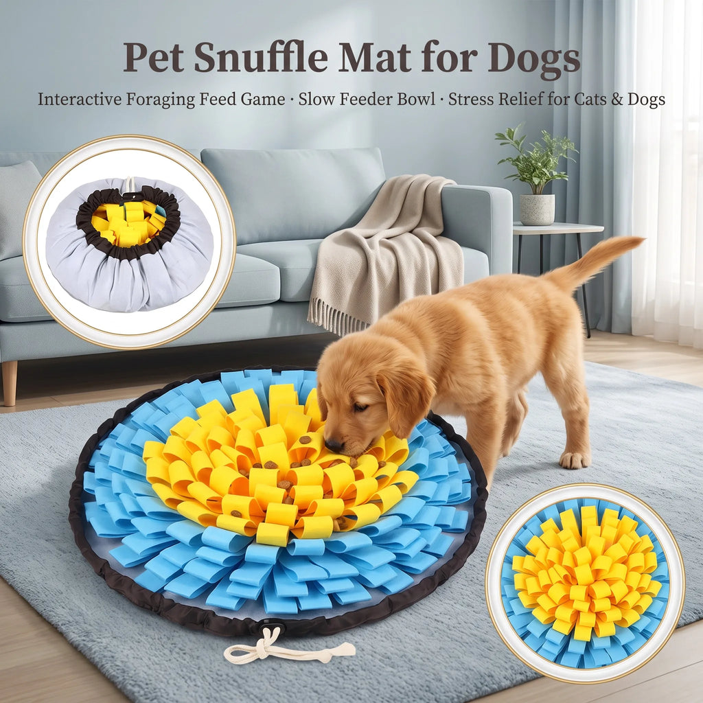 Tapete de busca para cães, jogo interativo para combater o tédio, estimula as habilidades naturais de busca de alimento em gatos e cães, ideal para uso em viagens.