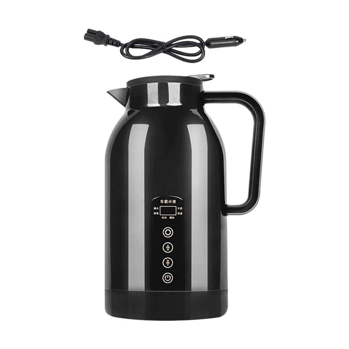Chaleira portátil do carro elétrico do aço inoxidável, copo do aquecimento, aquecedor de água, 12V, 24V