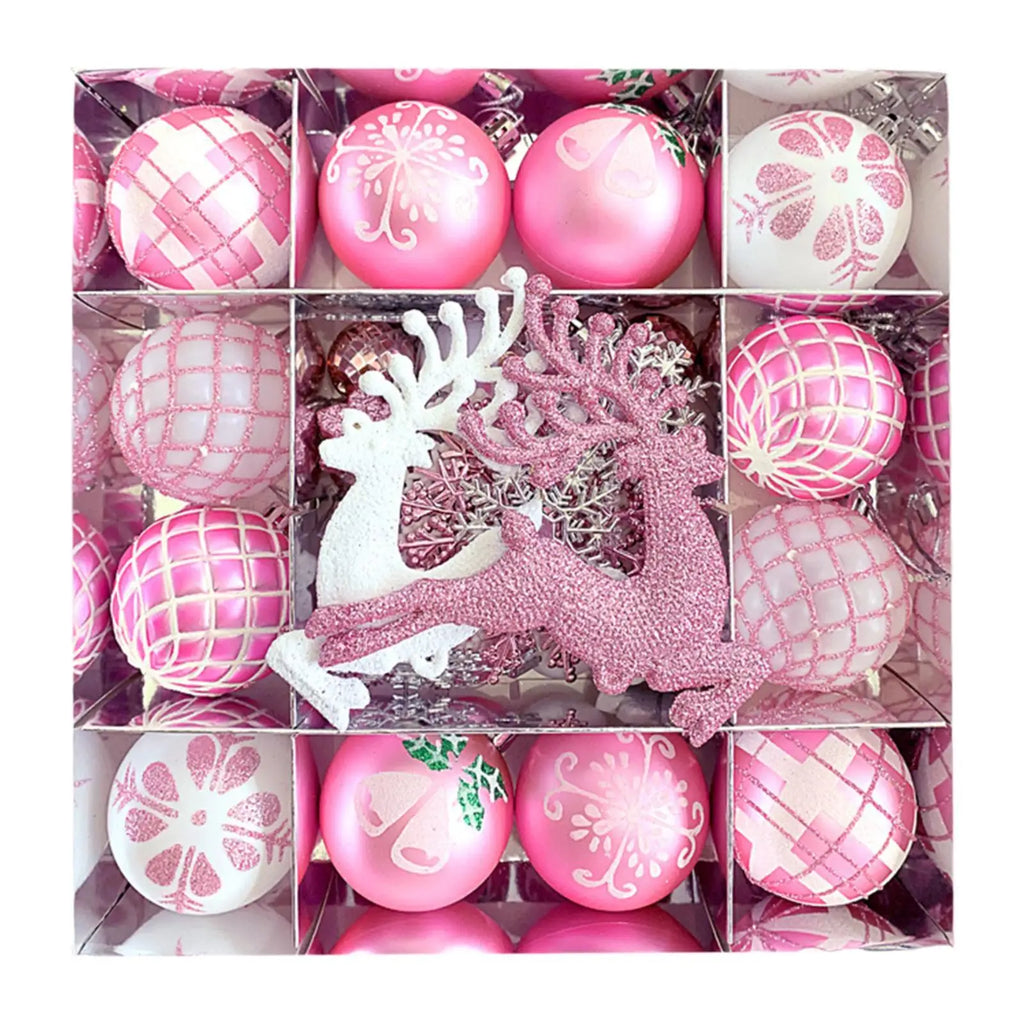 Bolas de natal ornamento conjunto árvore de natal pendurado pingente 2024 decoração de natal para casa presente de ano novo decorações navidad