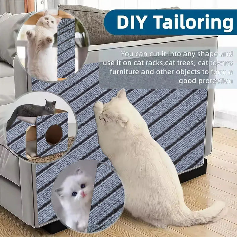 Gato coçar esteira acessórios para gatos tapete de canto parede 40x3m diy auto-adesivo protetor de móveis suprimentos produtos para animais de estimação