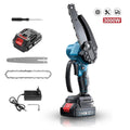 6-Polegada 21v mini motosserra combustível sem fio recarregável portátil pequena serra elétrica bateria ferramenta de jardim com bateria - Kasa & Pet