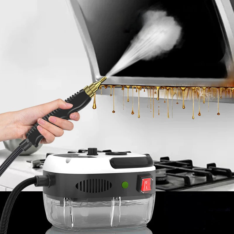 Limpador a vapor 2500W, esterilização de alta temperatura, jato de pressão, máquina de lavar para casa, carro, cozinha, ar condicionado, 220V, plugue UE