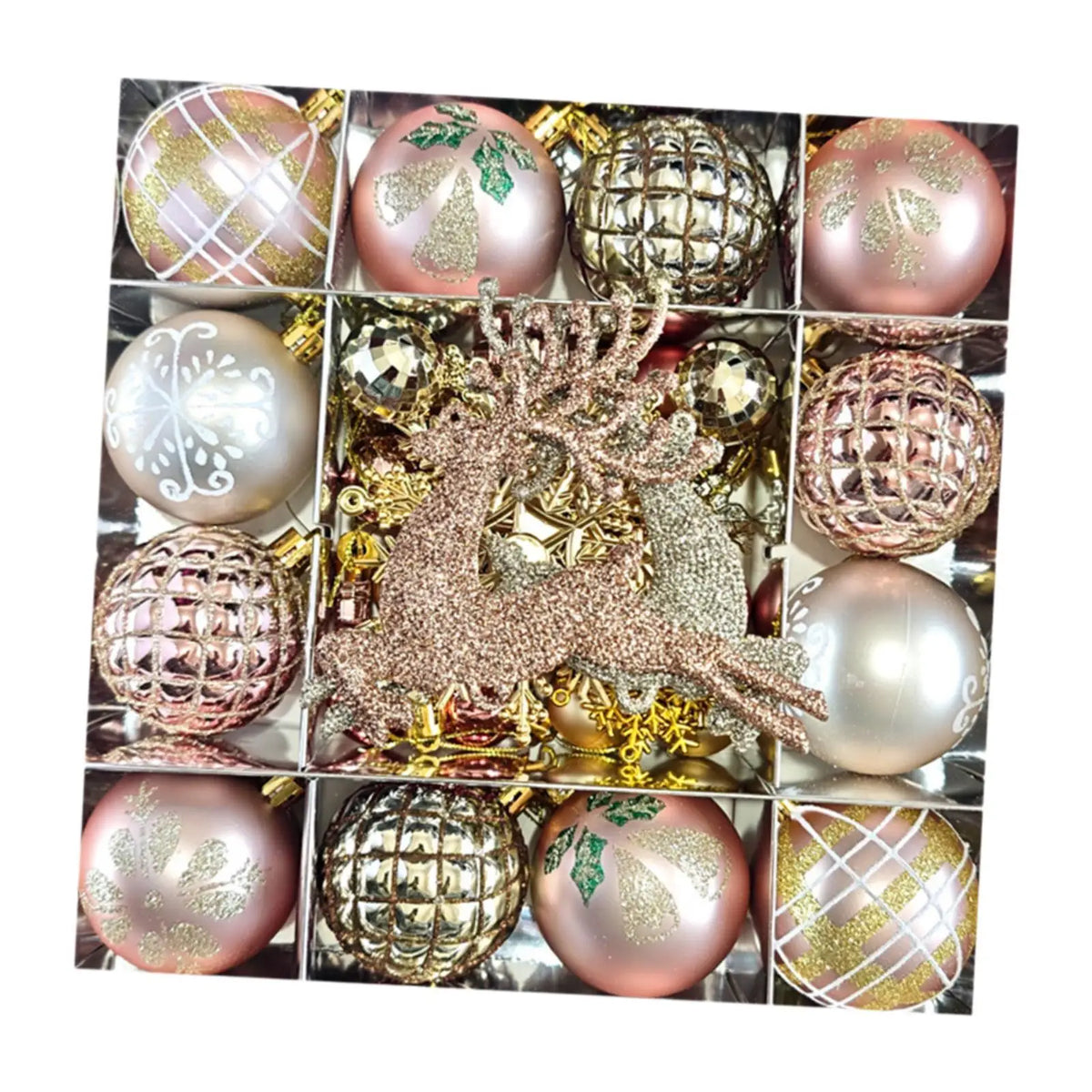 Bolas de natal ornamento conjunto árvore de natal pendurado pingente 2024 decoração de natal para casa presente de ano novo decorações navidad