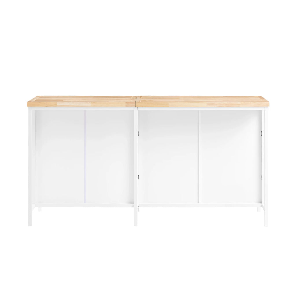 SoBuy KNL09-WN Ilha de cozinha autônoma guarda-roupa Highborad cômoda aparador mesa de bar buffet BHT aproximadamente 170x89x60cm