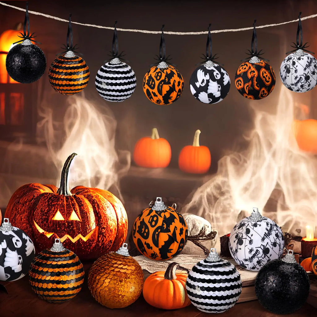 Shatterproof Decorativo Pendurado Bola Ornamentos Set para Árvore, Decorações de Halloween, Indoor, 16ct, 2 polegadas