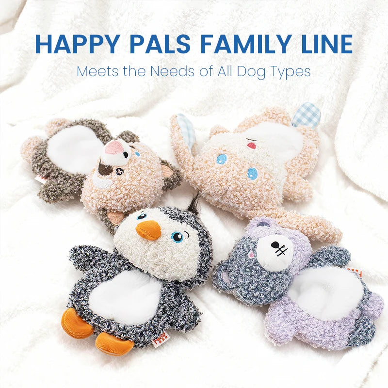Bonito pequeno animal cão brinquedos de pelúcia chocalho de corpo inteiro com squeaker embutido brinquedo interativo para brincar de animais de estimação para reduzir a solidão