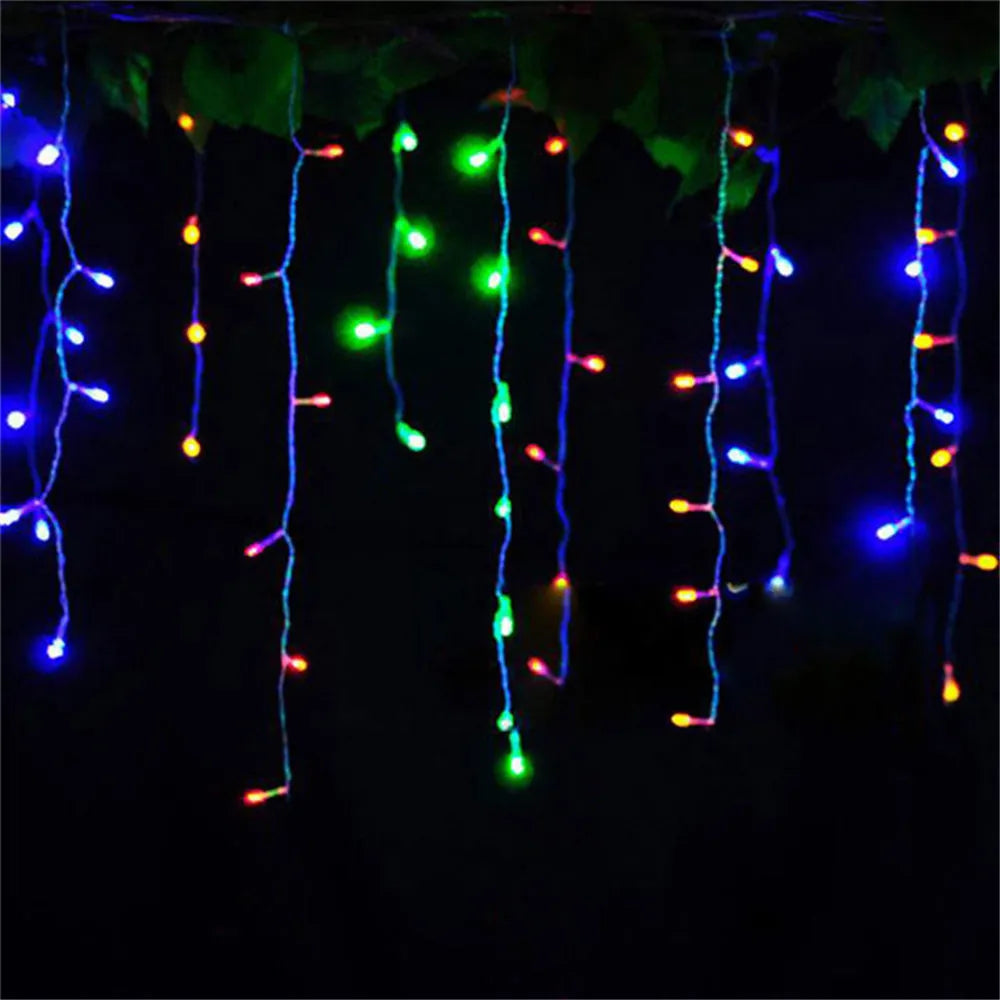 Luzes de natal cachoeira decoração ao ar livre 5m droop 0.4-0.6m luzes led cortina luzes da corda festa ggarden beirais decoração