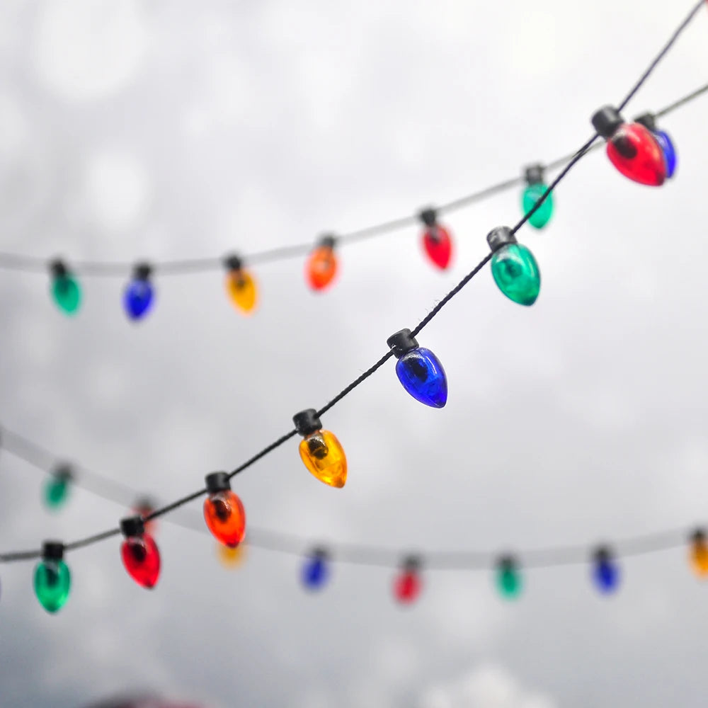 Árvore de Natal Decoração Lâmpada Colorida Guirlanda Pendurada Luz Corda, Festa de Casamento DIY, Xmas Home Ano Novo, Quente, 5m